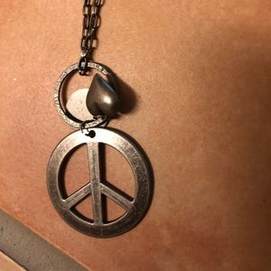 Peace and heart necklace